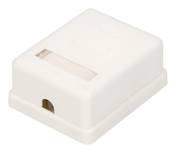 ExtraLink  Gniazdo natynkowe 1x port RJ45 UTP 5e (biała) - 1323257 - zdjęcie